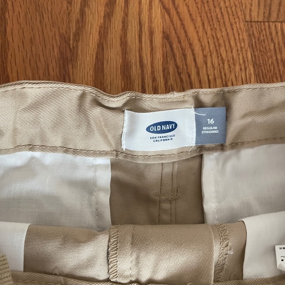 Boys Navy & Khaki School Uniform Shorts, Size 16 (both), Brand: Old Navy - Picture 3 of 3